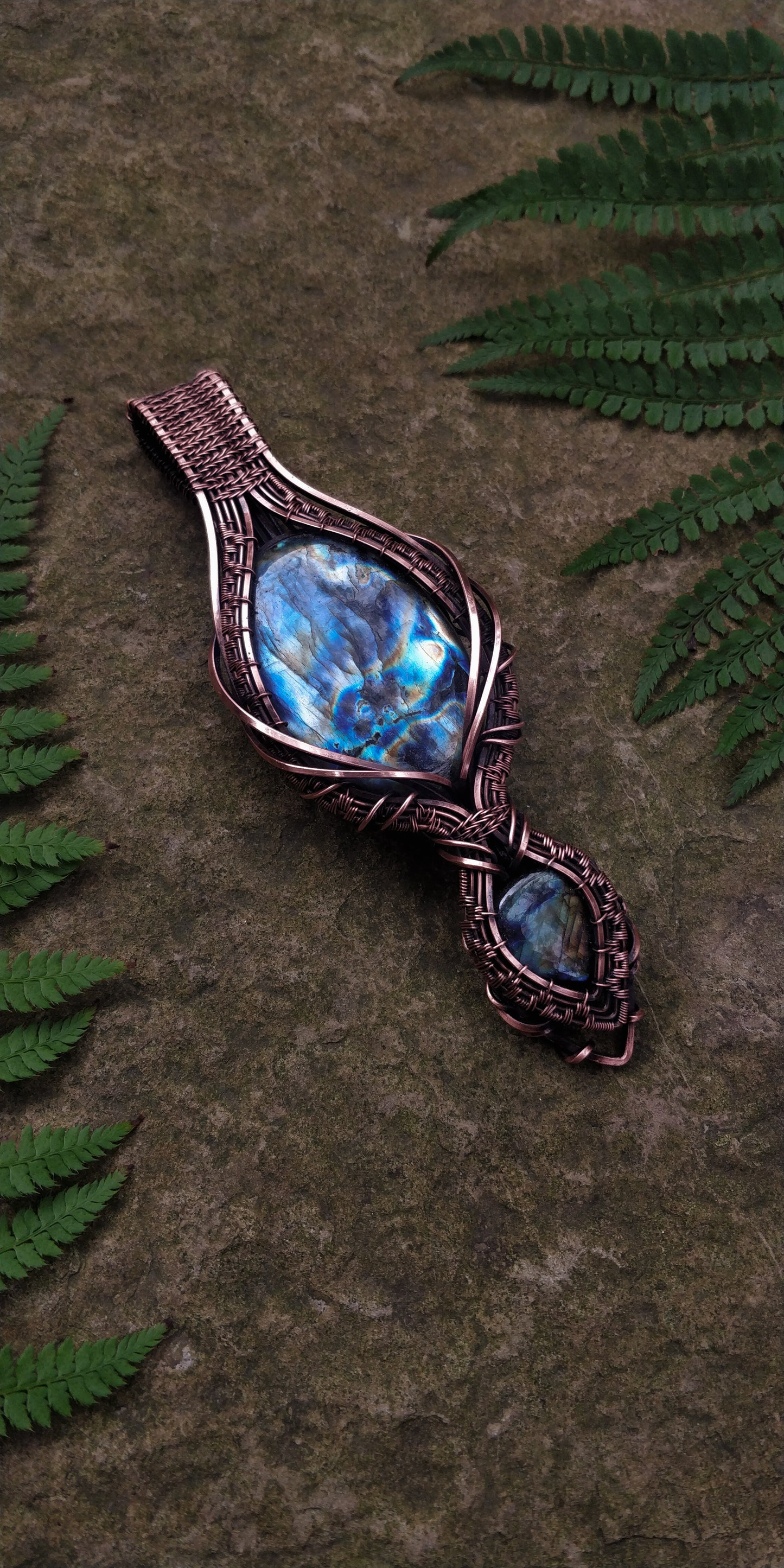 Statement Rainbow Labradorite pendant