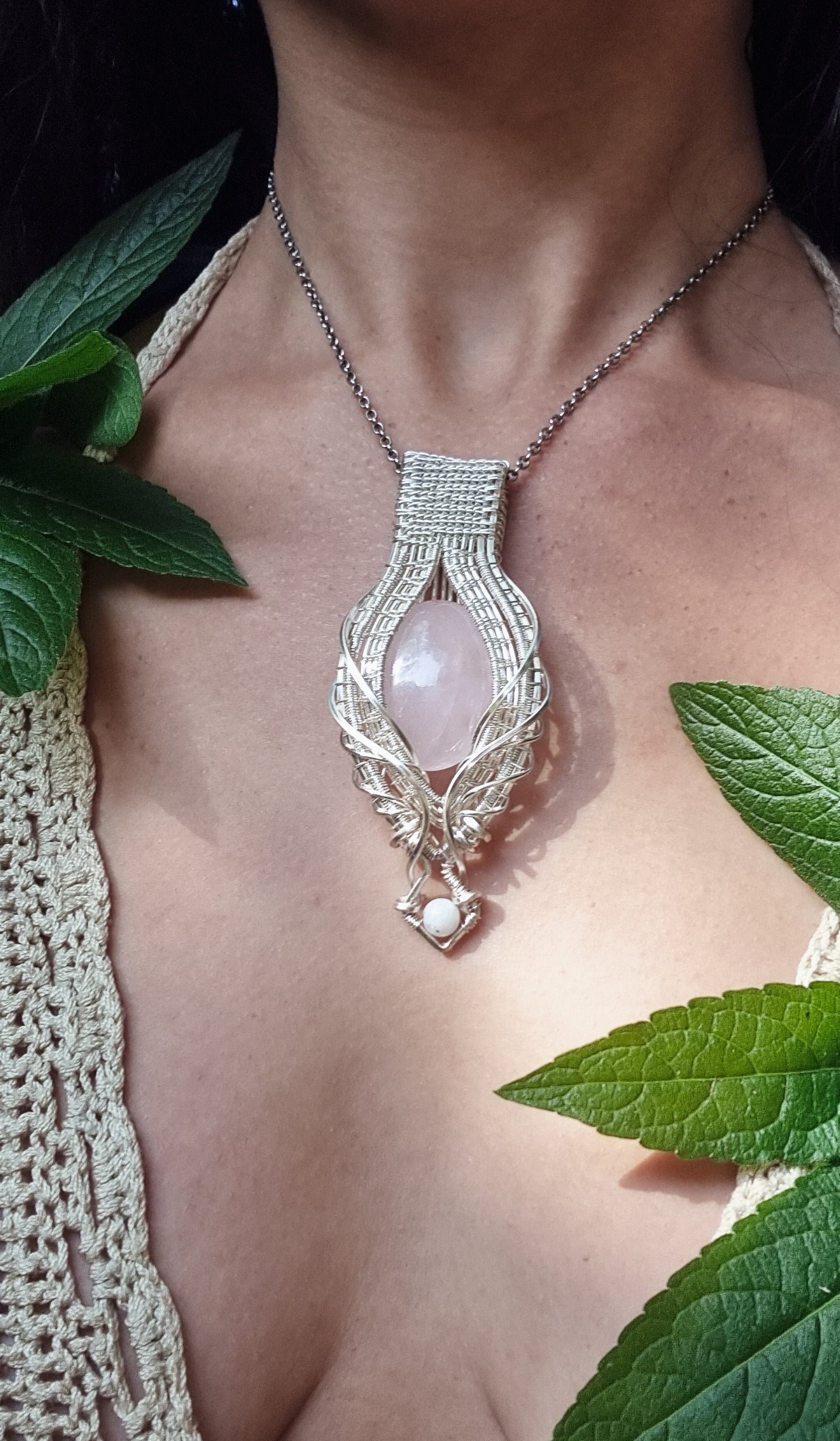 Rose Quartz & Selenite Talisman