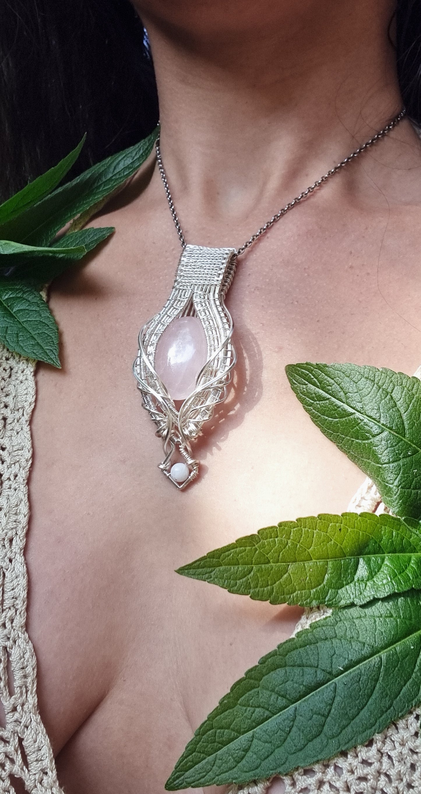 Rose Quartz & Selenite Talisman