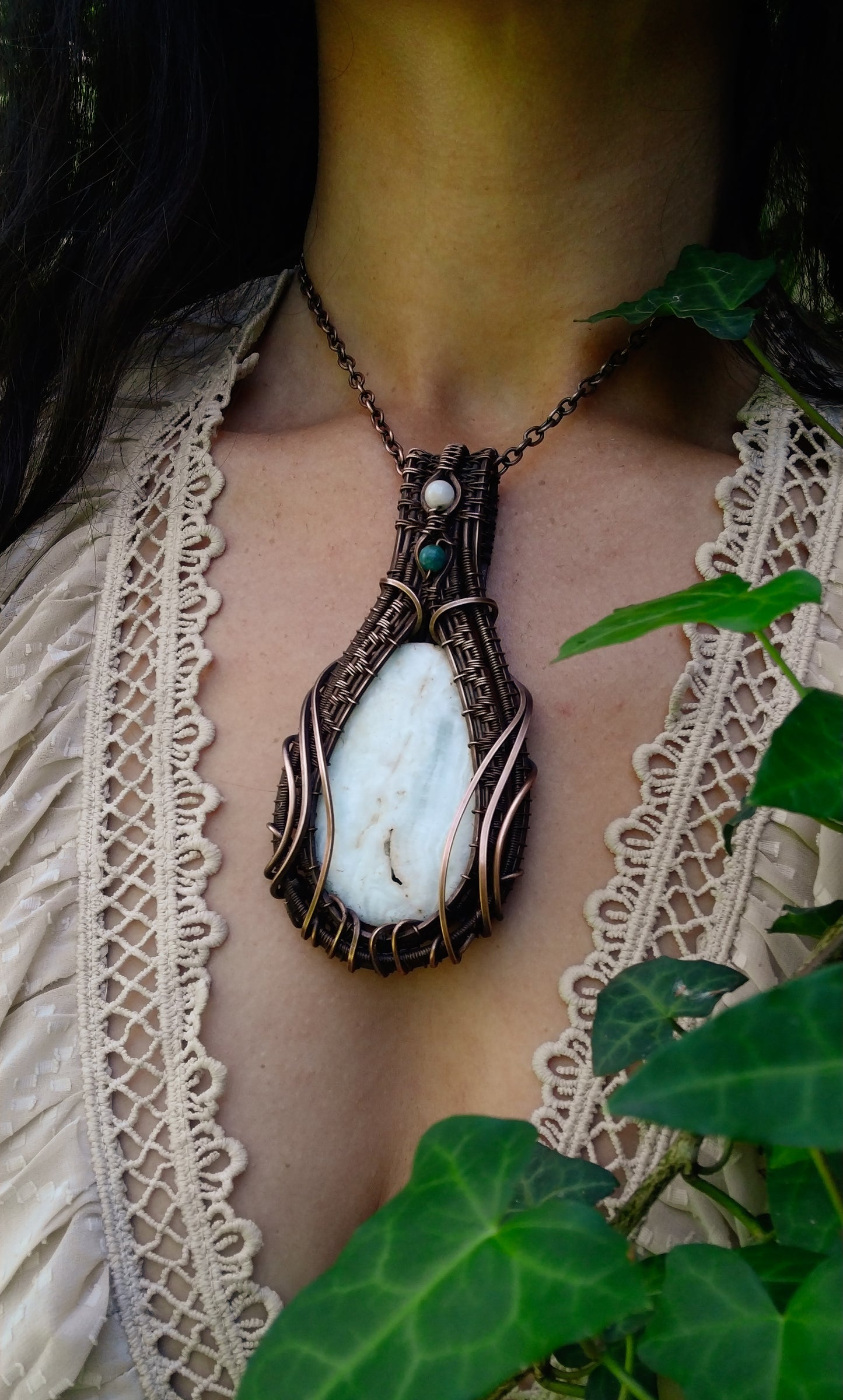 Caribbean Calcite statement pendant