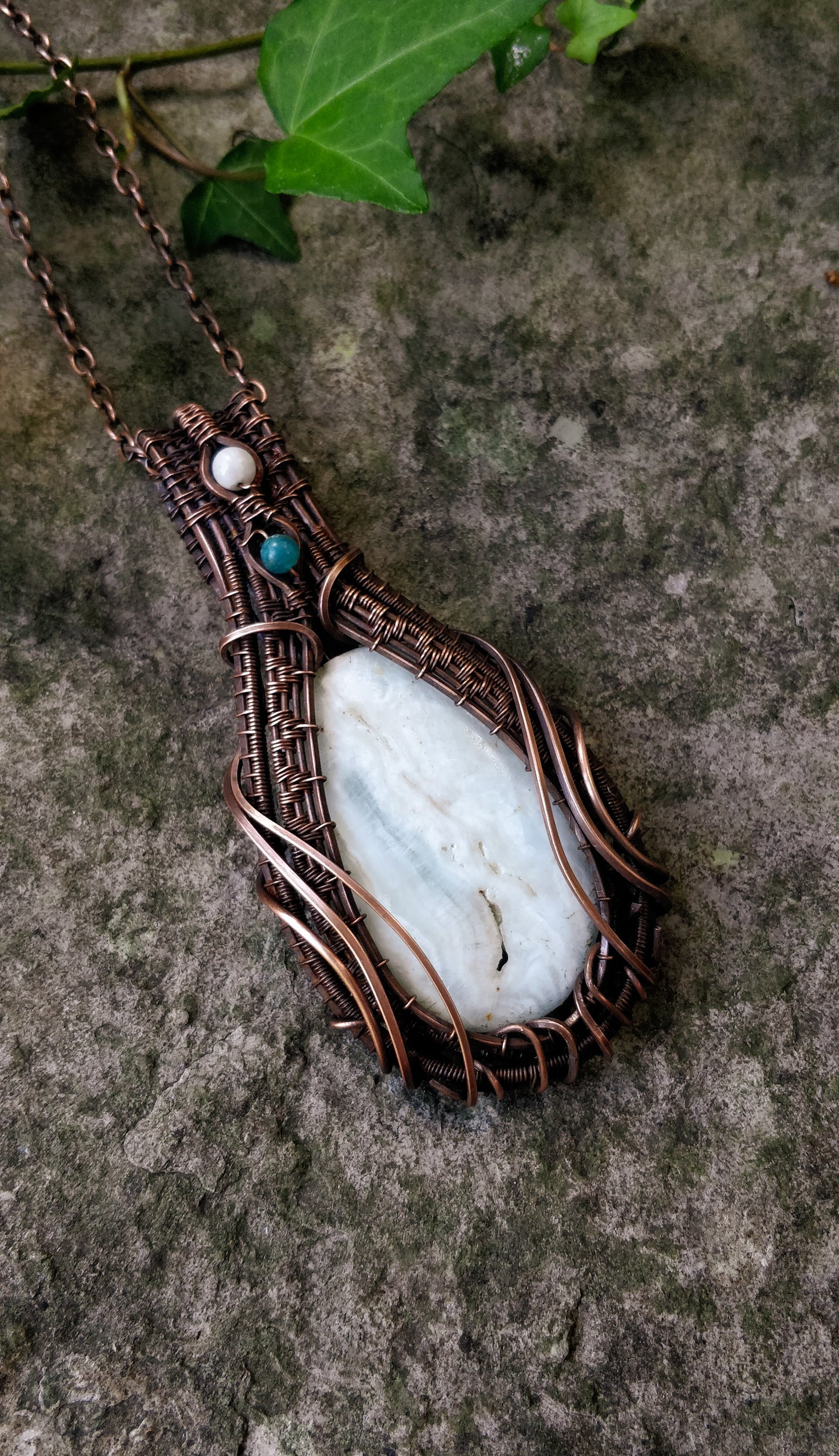 Caribbean Calcite statement pendant