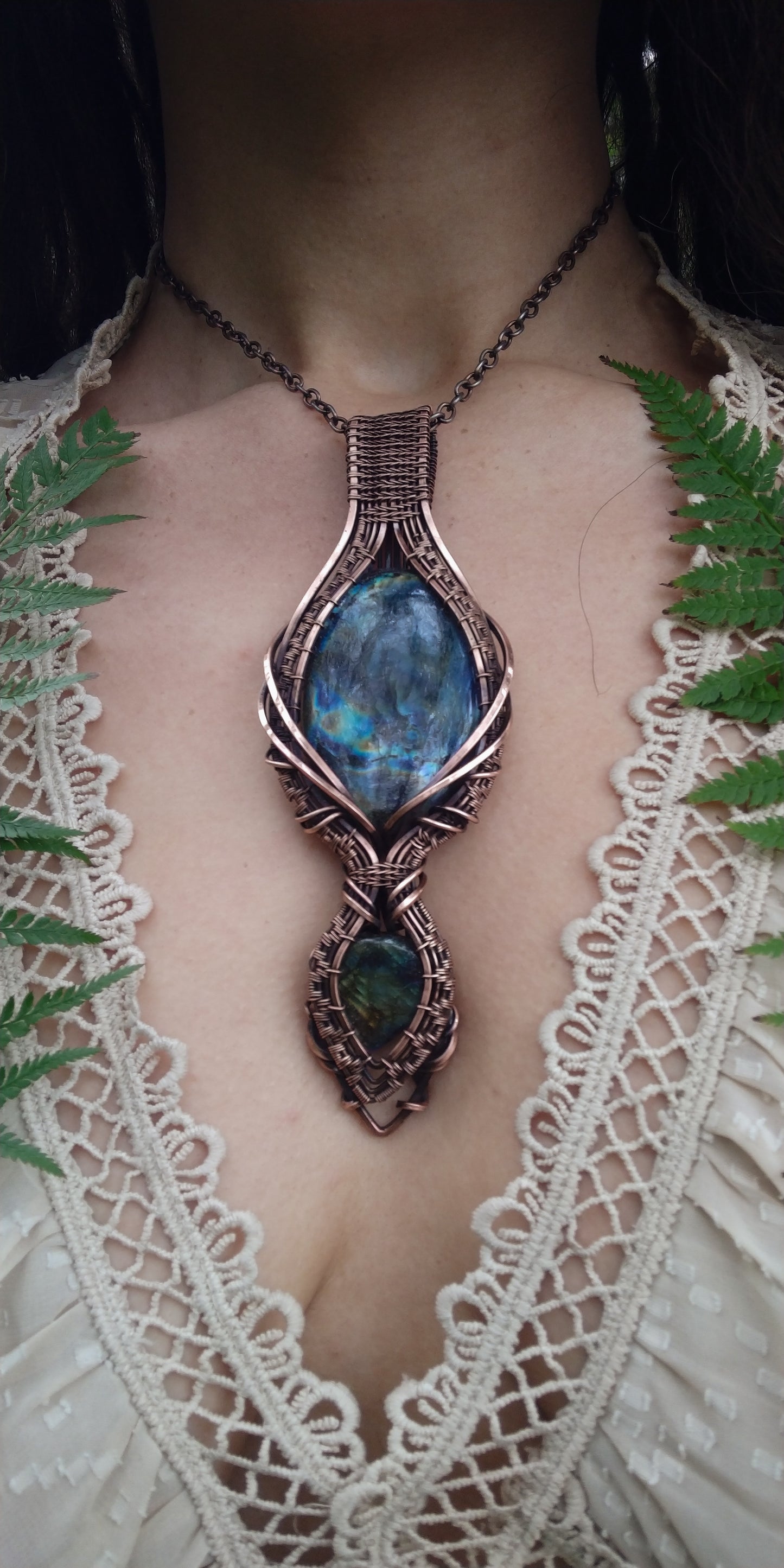 Statement Rainbow Labradorite pendant