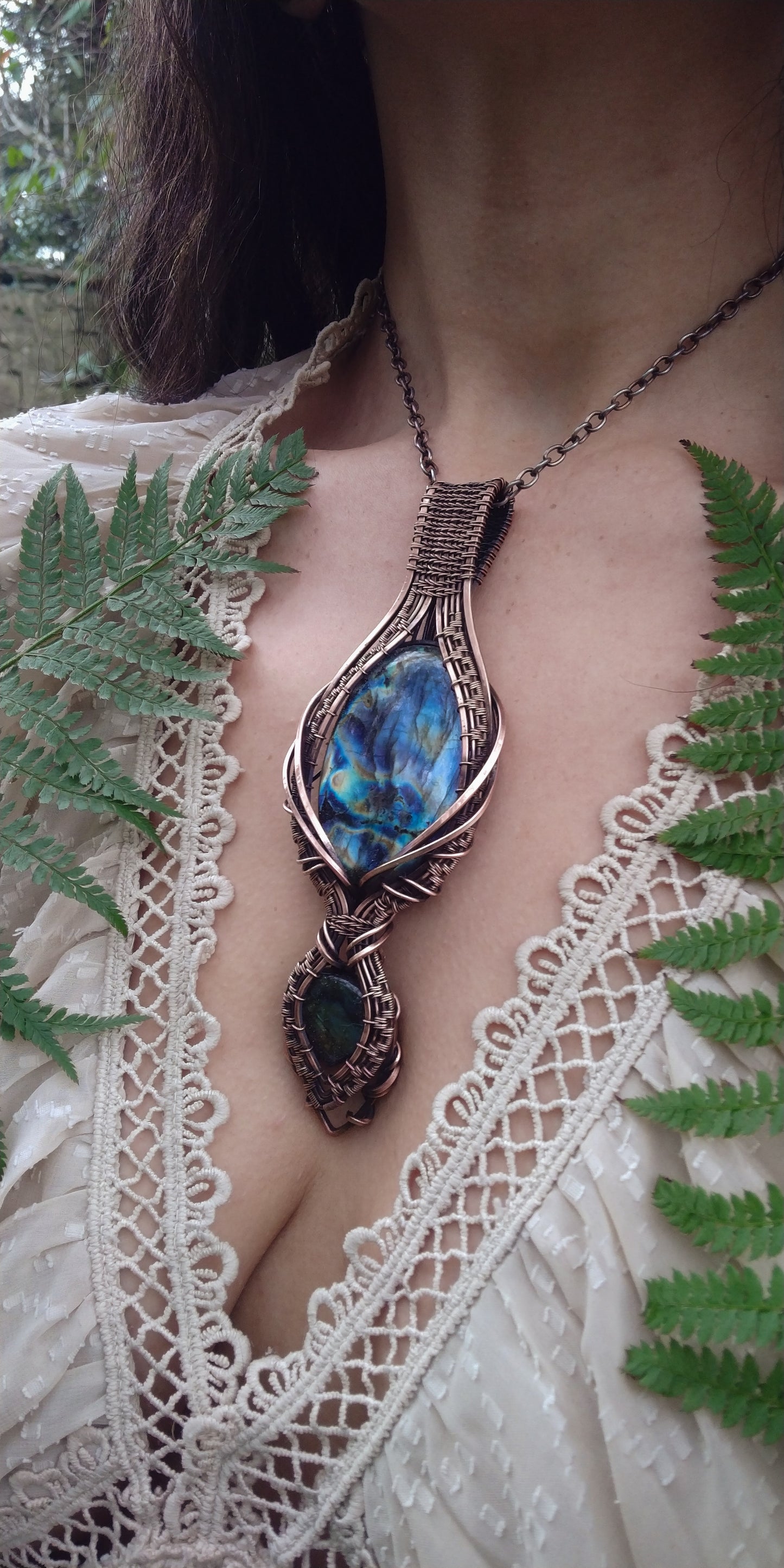 Statement Rainbow Labradorite pendant