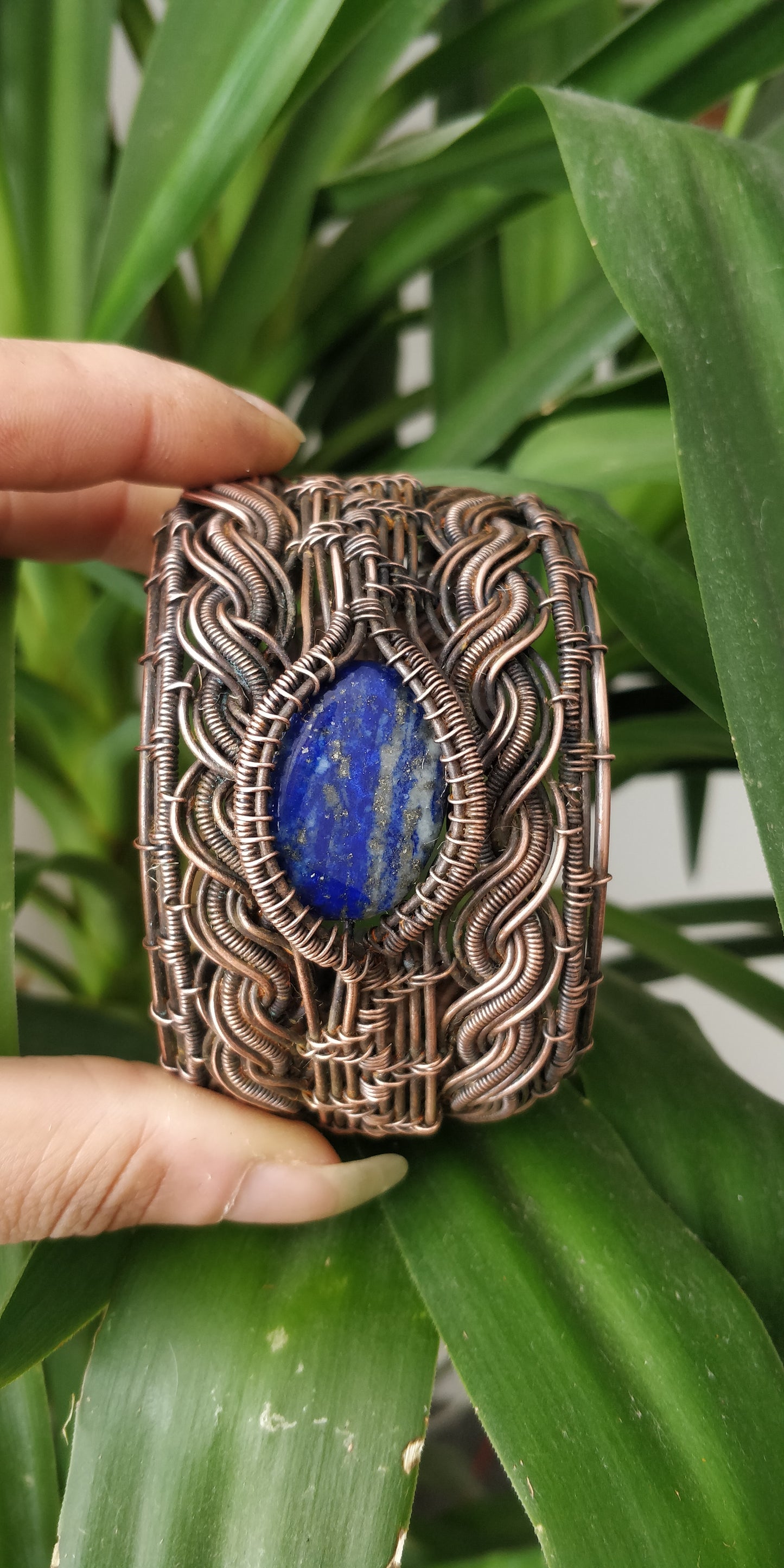 The Warrior Mage Cuff featuring Lapis Lazuli
