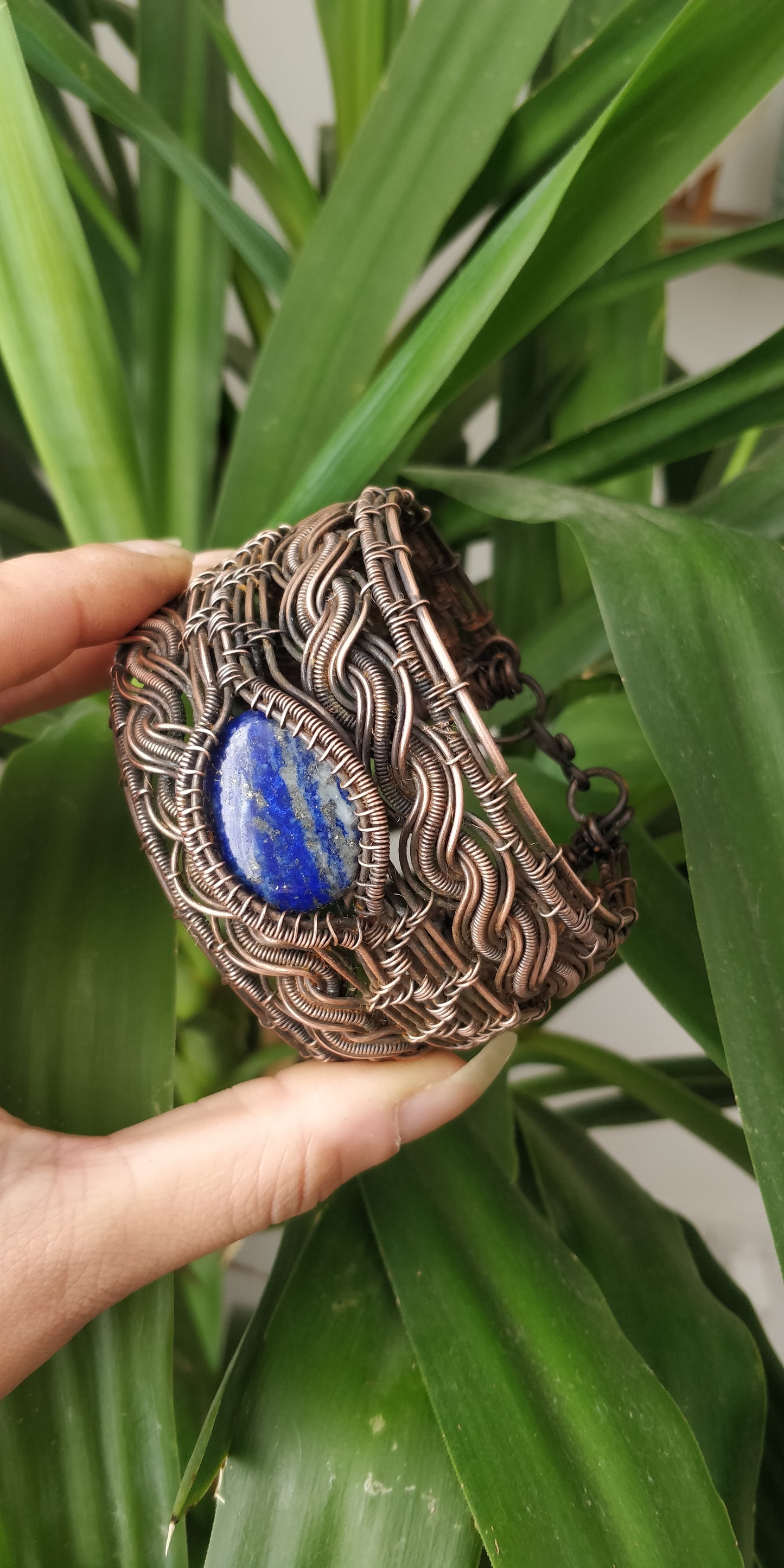 The Warrior Mage Cuff featuring Lapis Lazuli
