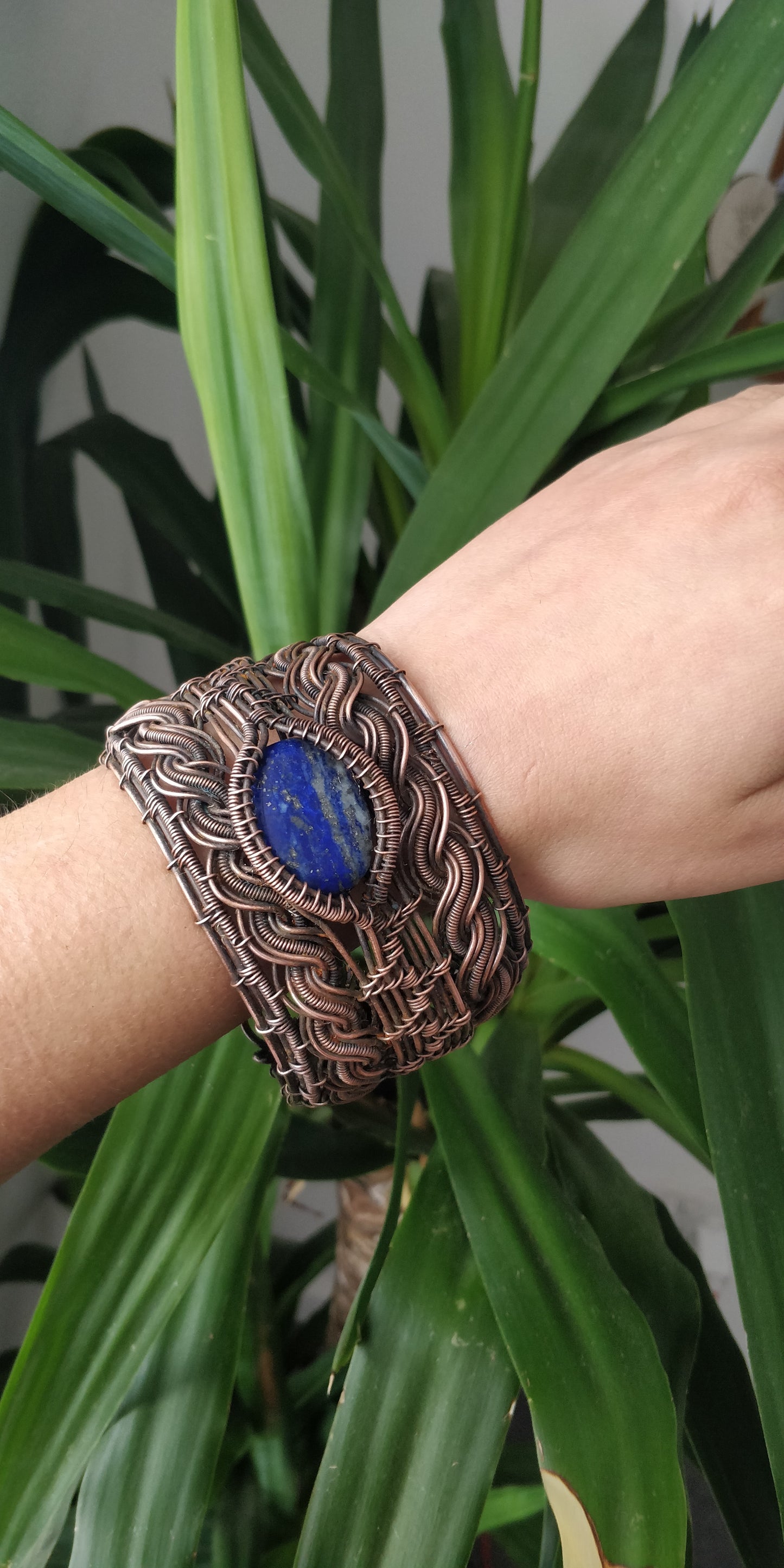 The Warrior Mage Cuff featuring Lapis Lazuli