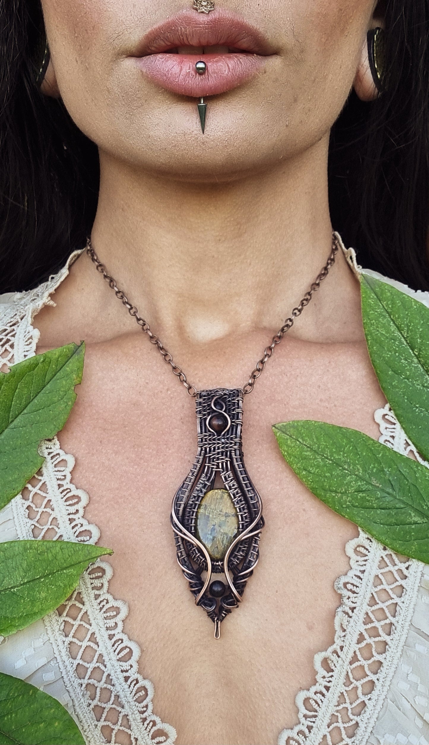 Solar Fire Talisman - Nellite & Red Tiger Eye