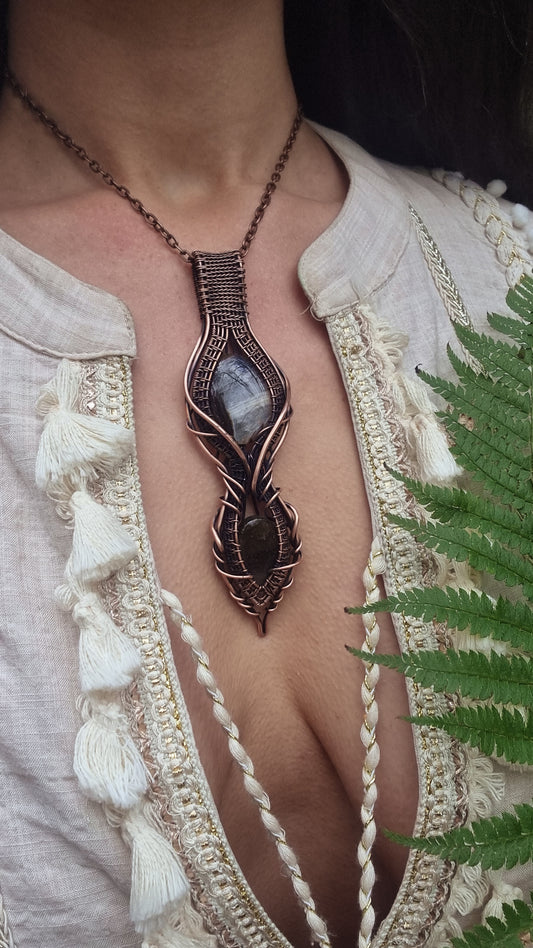 Double Banded Onyx in antiqued copper