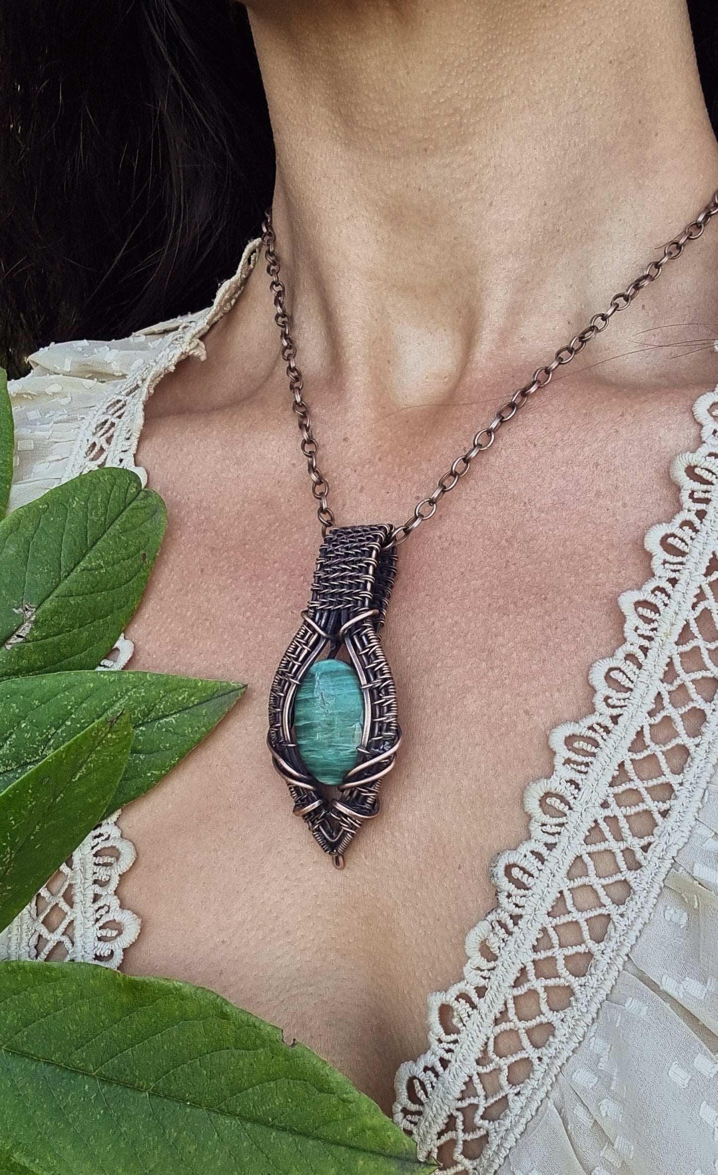 Lake Song Amulet - Prase Jasper