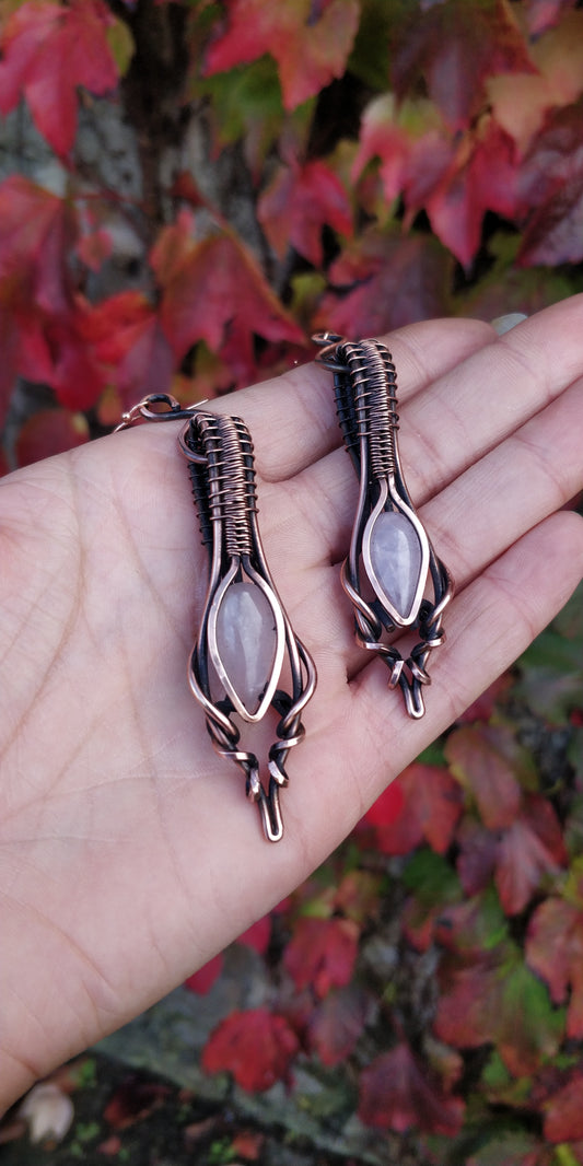 Rose Quartz earrings