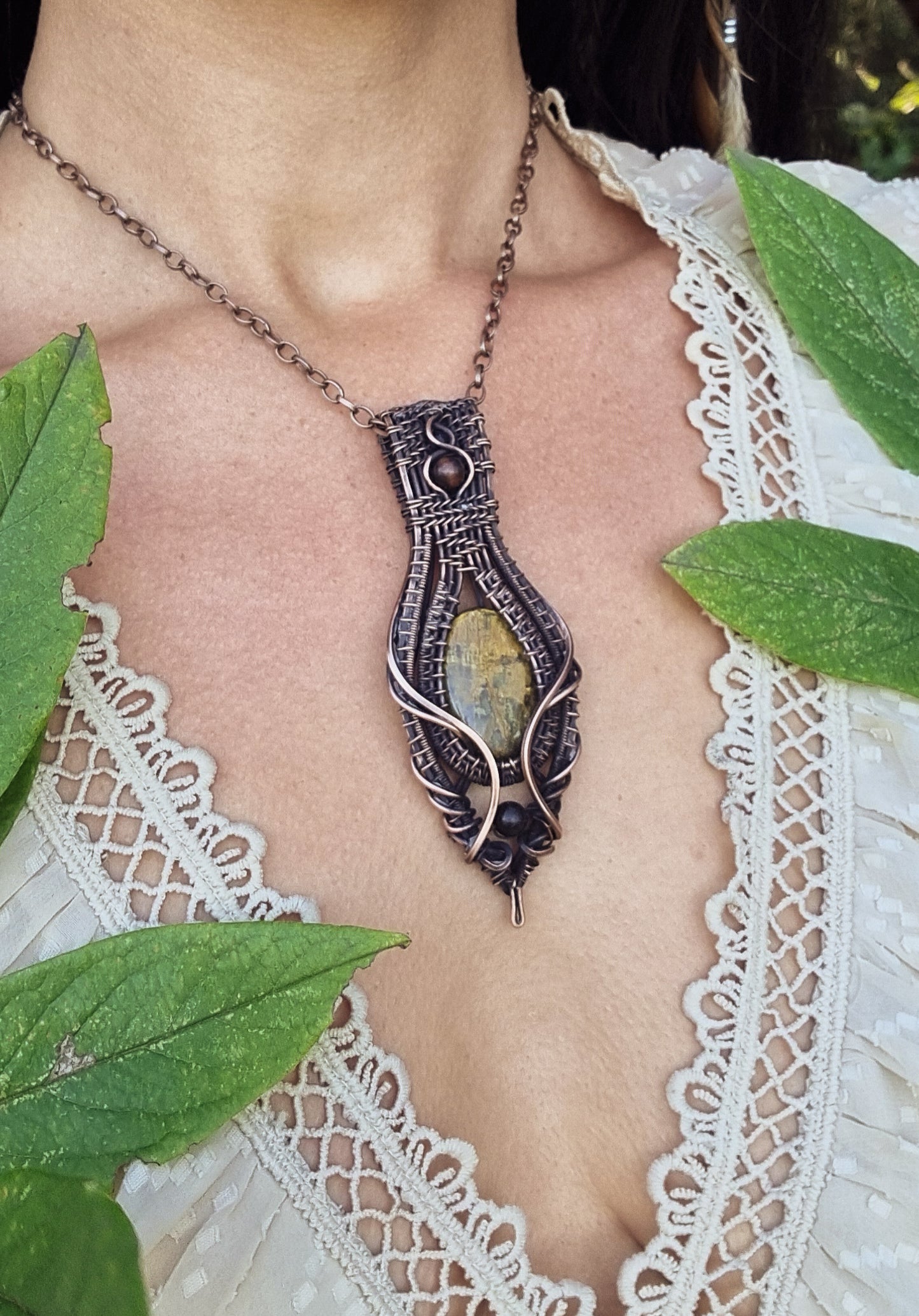 Solar Fire Talisman - Nellite & Red Tiger Eye