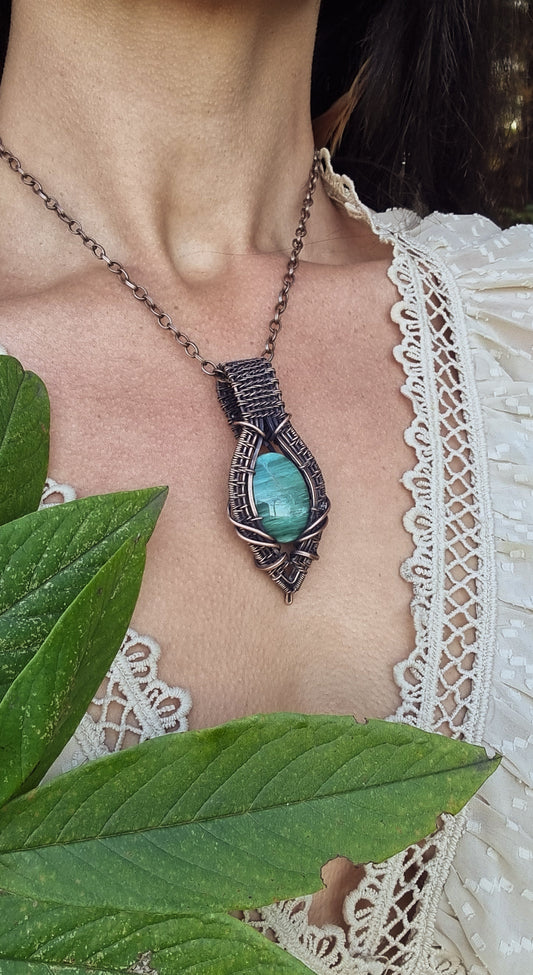 Lake Song Amulet - Prase Jasper